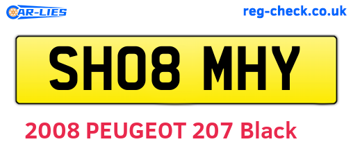 SH08MHY are the vehicle registration plates.