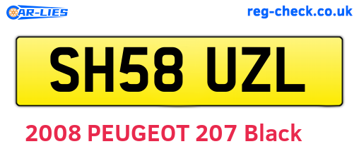 SH58UZL are the vehicle registration plates.