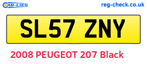 SL57ZNY are the vehicle registration plates.