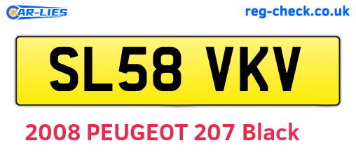 SL58VKV are the vehicle registration plates.