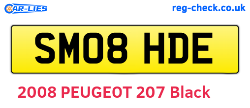 SM08HDE are the vehicle registration plates.