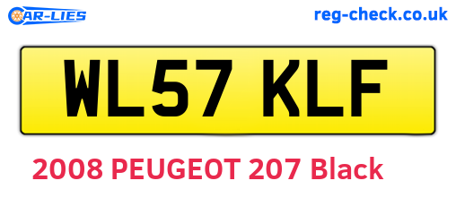WL57KLF are the vehicle registration plates.