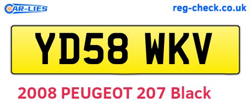 YD58WKV are the vehicle registration plates.