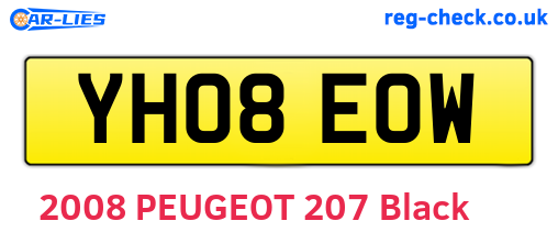 YH08EOW are the vehicle registration plates.
