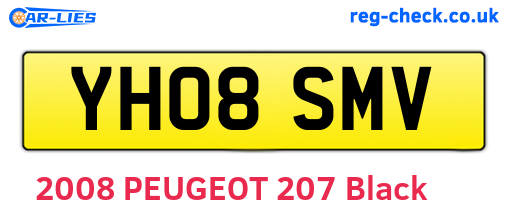 YH08SMV are the vehicle registration plates.