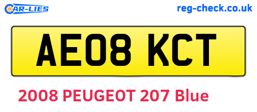 AE08KCT are the vehicle registration plates.