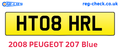 HT08HRL are the vehicle registration plates.