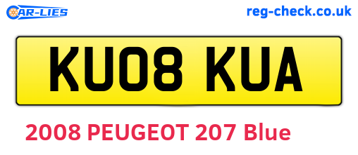 KU08KUA are the vehicle registration plates.