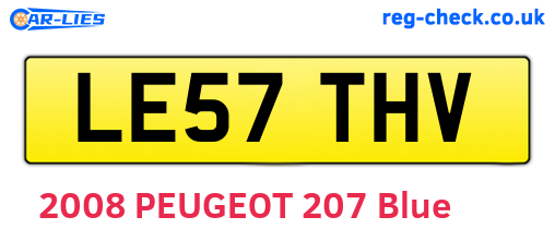 LE57THV are the vehicle registration plates.