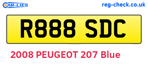 R888SDC are the vehicle registration plates.
