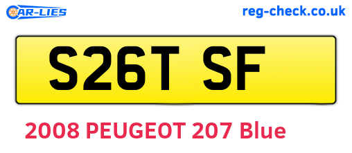 S26TSF are the vehicle registration plates.