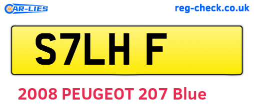 S7LHF are the vehicle registration plates.