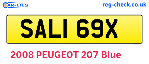 SAL169X are the vehicle registration plates.