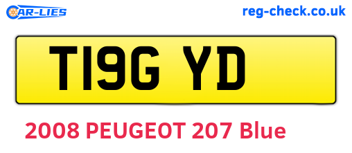 T19GYD are the vehicle registration plates.