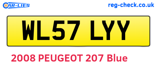 WL57LYY are the vehicle registration plates.