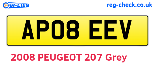 AP08EEV are the vehicle registration plates.