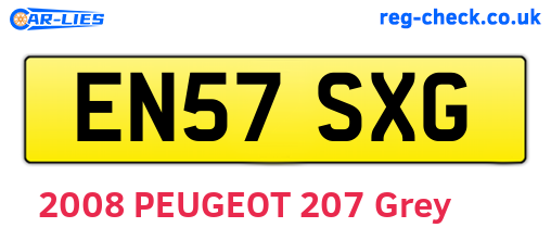 EN57SXG are the vehicle registration plates.