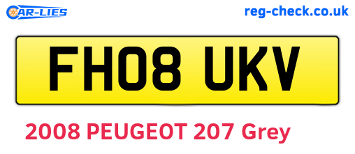 FH08UKV are the vehicle registration plates.
