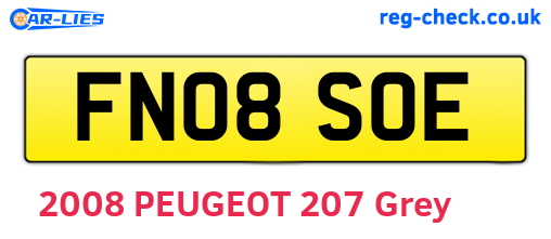 FN08SOE are the vehicle registration plates.