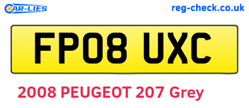 FP08UXC are the vehicle registration plates.