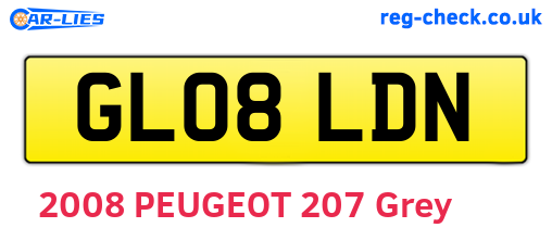 GL08LDN are the vehicle registration plates.