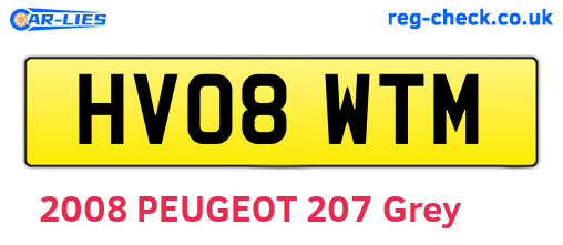 HV08WTM are the vehicle registration plates.