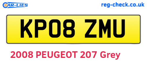 KP08ZMU are the vehicle registration plates.