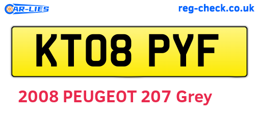 KT08PYF are the vehicle registration plates.