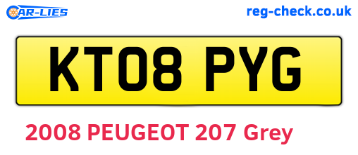 KT08PYG are the vehicle registration plates.