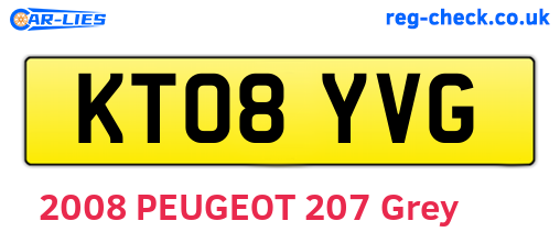 KT08YVG are the vehicle registration plates.