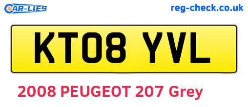 KT08YVL are the vehicle registration plates.