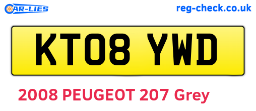 KT08YWD are the vehicle registration plates.
