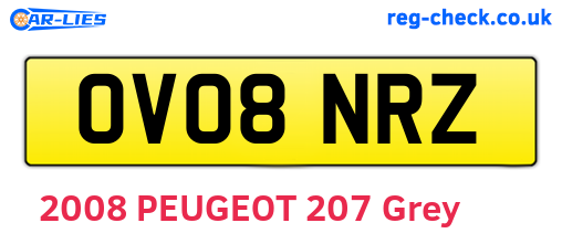 OV08NRZ are the vehicle registration plates.