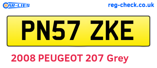 PN57ZKE are the vehicle registration plates.