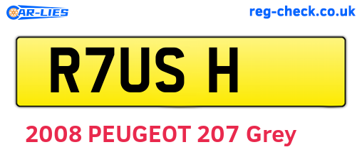 R7USH are the vehicle registration plates.