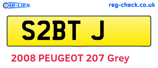 S2BTJ are the vehicle registration plates.