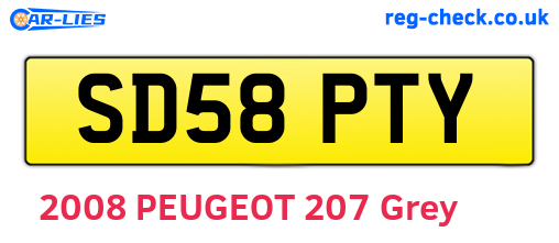 SD58PTY are the vehicle registration plates.