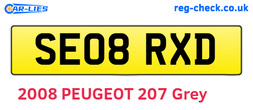 SE08RXD are the vehicle registration plates.