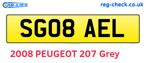 SG08AEL are the vehicle registration plates.