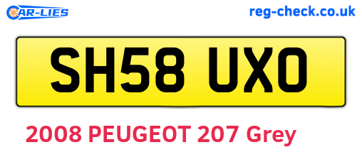 SH58UXO are the vehicle registration plates.