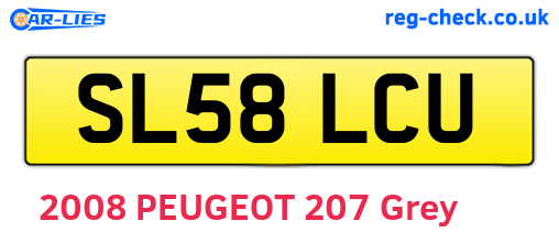 SL58LCU are the vehicle registration plates.