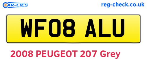 WF08ALU are the vehicle registration plates.