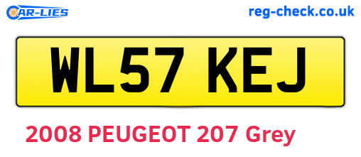 WL57KEJ are the vehicle registration plates.