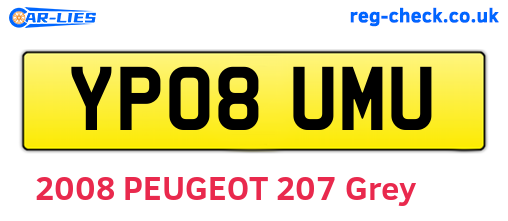 YP08UMU are the vehicle registration plates.