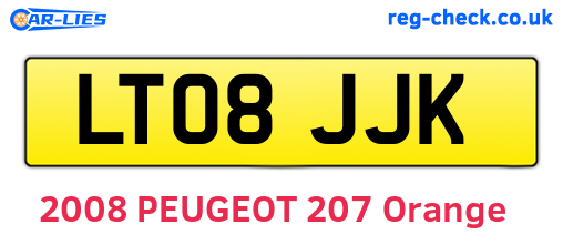 LT08JJK are the vehicle registration plates.