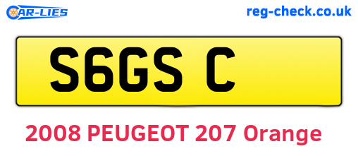 S6GSC are the vehicle registration plates.