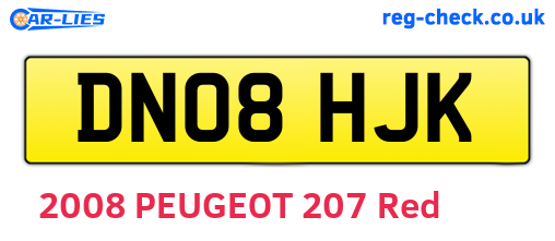 DN08HJK are the vehicle registration plates.