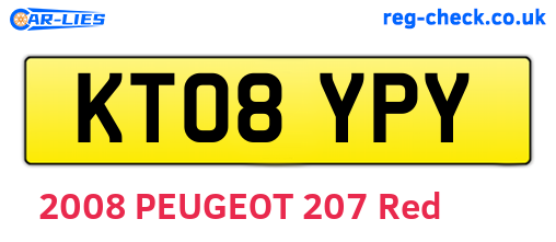 KT08YPY are the vehicle registration plates.
