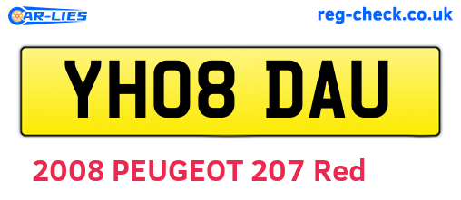 YH08DAU are the vehicle registration plates.