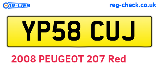 YP58CUJ are the vehicle registration plates.